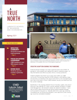 LSBE Newsletter True North Spring 2021 cover image
