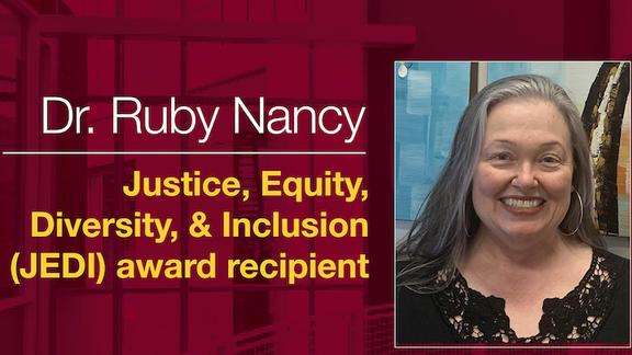 Ruby Nancy headshot, Justice, Equity, Diversity & Inclusion (JEDI) award recipient. 