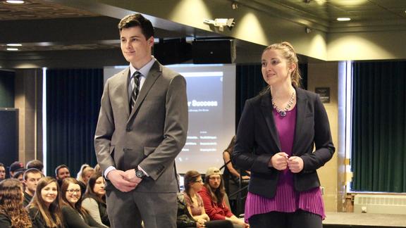 Students at Dress for Success event 