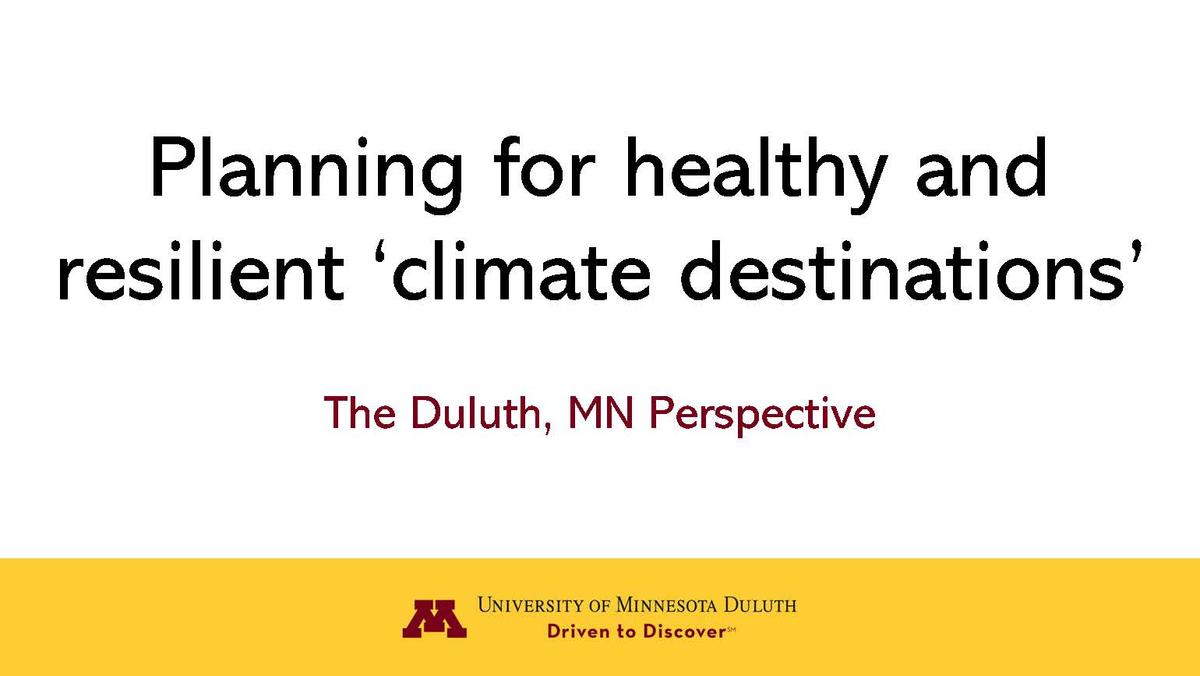 Climate destination title slide